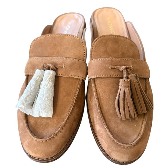 Vionic 'Reagan'  Brown Nubuck Tassled Mules NWOB Sz11 - Picture 7 of 9